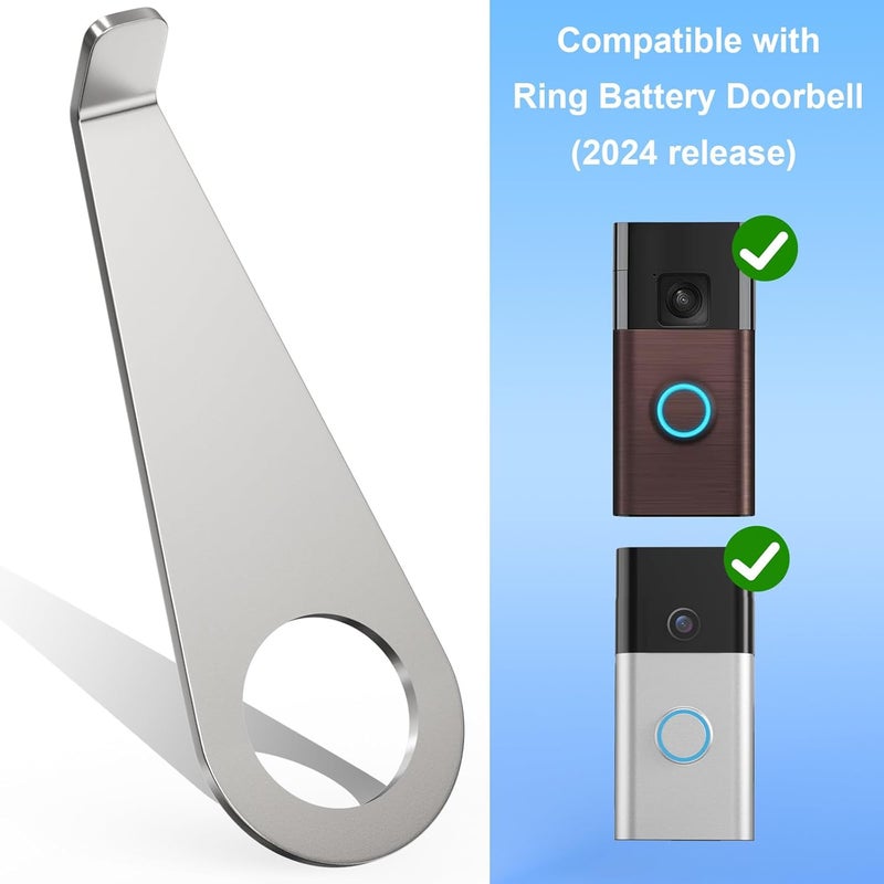 Pyfhy Ring Video Doorbell Key Replacement Tool, Doorbell Camera Opening Key Tool Compatible with Ring Battery Doorbell (2024 Release) with Small No Soliciting Signs, Secure Removal Key Tool (2 Pcs) - Image 2
